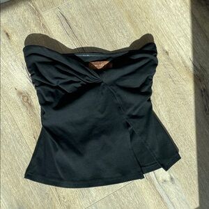 Black Strapless Top